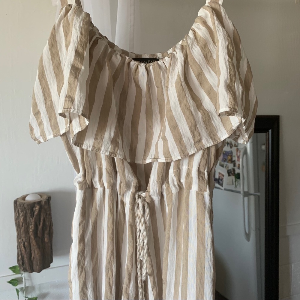 ZARA Striped Culotte Jumpsuit - Picture 9 of 10